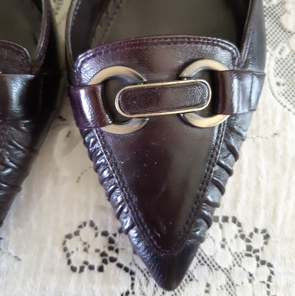 Aldo Brown Pointy Toe Heeled Shoes Size 6 - Picture 5 of 8